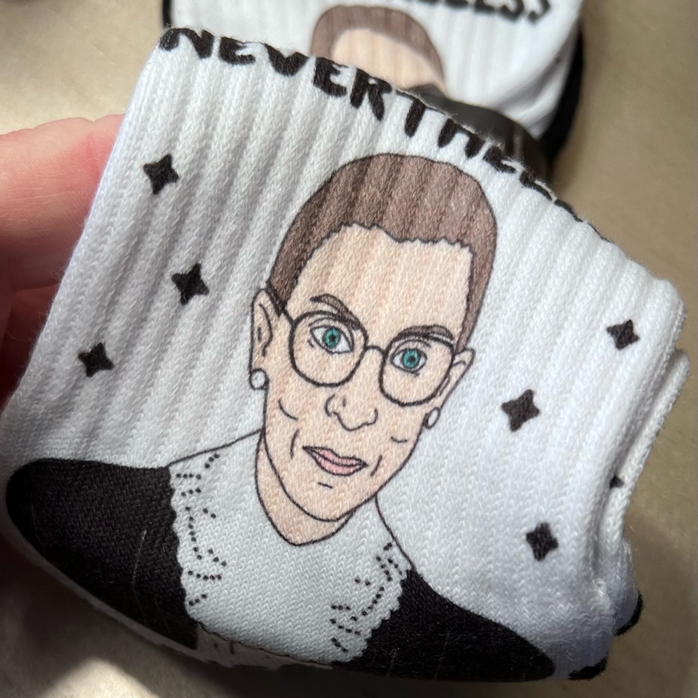 RBG Ruth Badar Gingsberg socks Nevertheless she dissented NWT